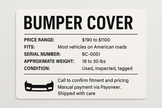 BUMPER COVER or BUMPER ASSEMBLY
