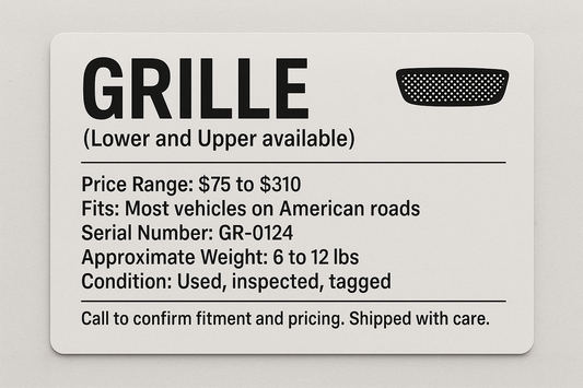 GRILLE (Lower and Upper available)