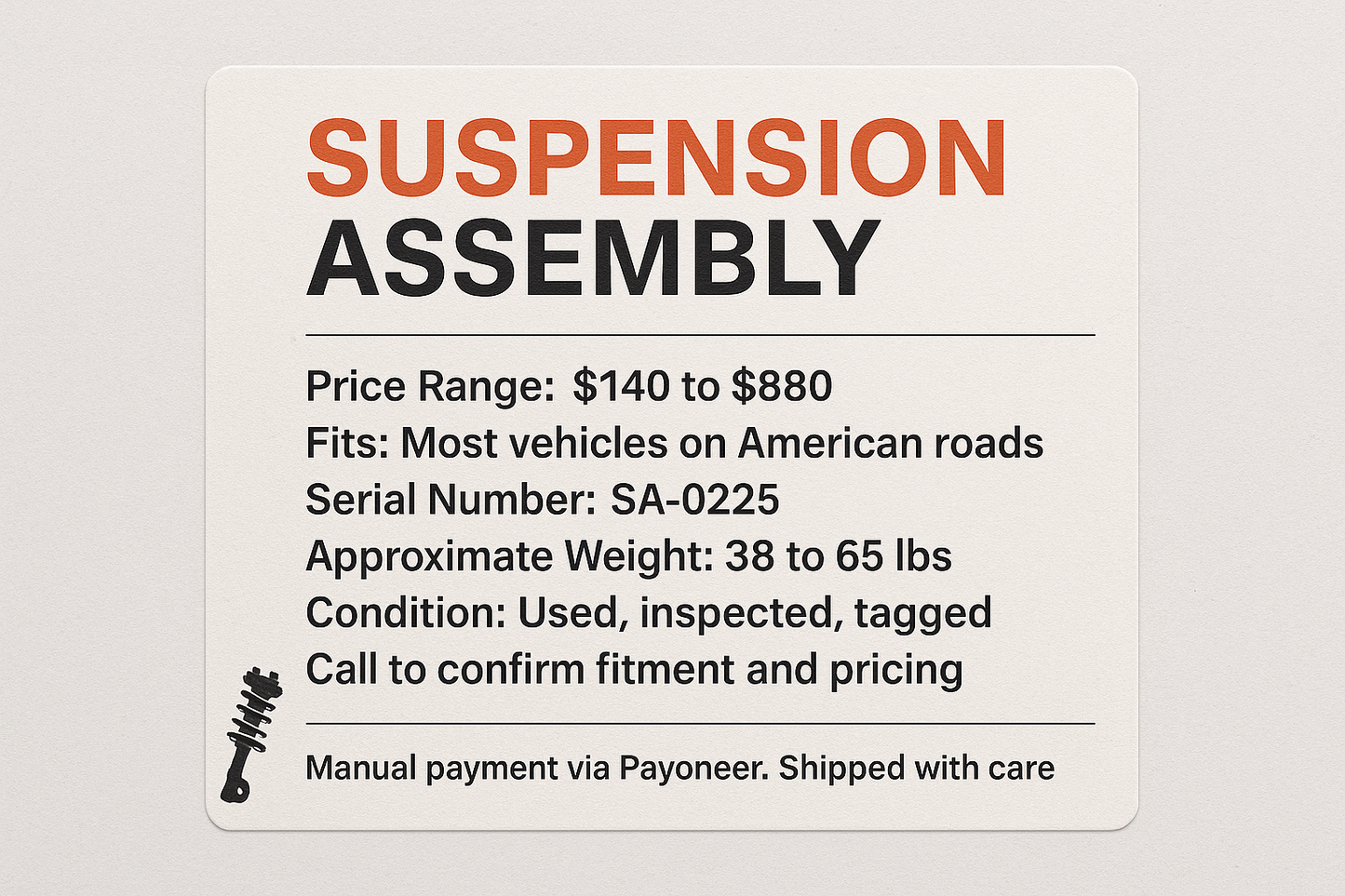 SUSPENSION ASSEMBLY