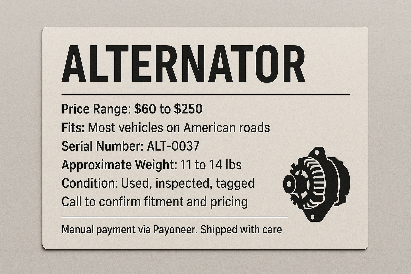 ALTERNATORS