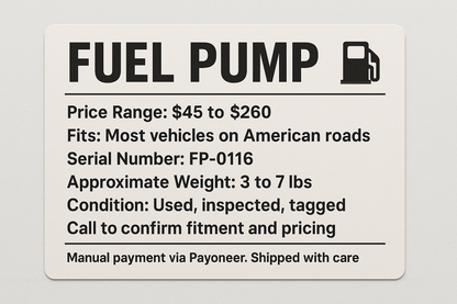 Fuel Pump (All Types)