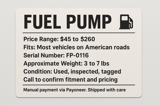 Fuel Pump (All Types)