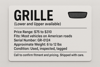 GRILLE (Lower and Upper available)