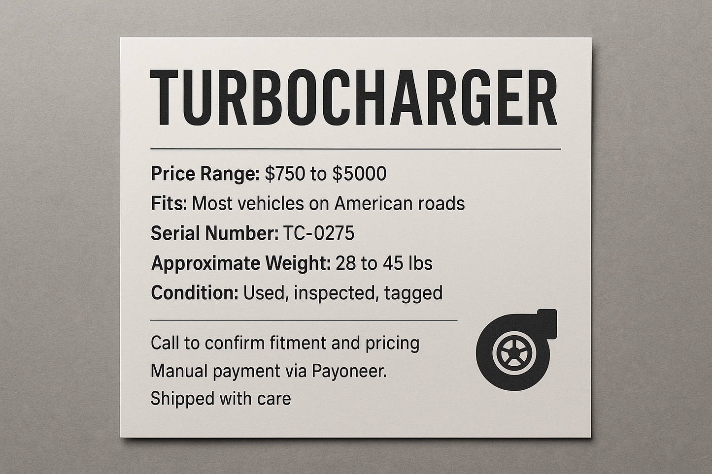 TURBOCHARGER