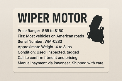 WIPER MOTOR