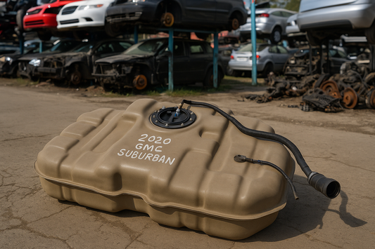 Used Fuel tank in a BG with junk yard. Used but not damaged of a 2020 GMC Suburban